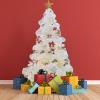BDL 9FT White Christmas Tree Premium Hinged Artificial Pine Tree with Solid Metal Stand and Decorations,1850Tips view 2