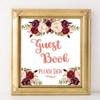 ~Guestbook ~ Wedding/Flowers/Rustic/Style Sign 8''x 10'' view 1