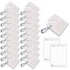 Lucky Line Square Slotted Cabinet Key Tag with Hooks and Labels, 20 Pack (2669020), White view 1