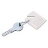 Lucky Line Square Slotted Cabinet Key Tag with Hooks and Labels, 20 Pack (2669020), White view 4