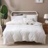 F.Y.Dreams Weighted Blanket Duvet Cover 60x80 inches with 8 Ties,Zipper on Long Side/Cotton&Minky Dot, Off-White/Just Duvet Cover view 1