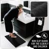 Yimobra Black Bathroom Rug Set 3 Piece - Super Absorbent Quick Dry Chenille Bath Mats & Toilet Rug, Non Slip Machine Washable, Extra Thick Shaggy Floor Mat for Shower Tub Sink view 4