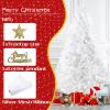 BDL 6FT White Christmas Tree Premium Hinged Artificial Pine Tree with Solid Metal Stand and Decorations,800Tips view 4