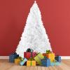 BDL 8FT White Christmas Tree Premium Hinged Artificial Pine Tree with Solid Metal Stand,1500Tips view 1