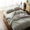 F.Y.Dreams 100% Washed Cotton Duvet Cover for Weighted Blanket 60x80 inches with 16 Ties, Zipper on Long Side/Khaki/Just Duvet Cover view 1