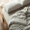 F.Y.Dreams 100% Washed Cotton Duvet Cover for Weighted Blanket 60x80 inches with 16 Ties, Zipper on Long Side/Khaki/Just Duvet Cover view 4