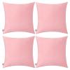 4-Pack 100% Cotton Comfortable Solid Decorative Throw Pillow Case,Thmyo Square Cushion Cover Pillowcase Sublimation Blank Pillow Covers DIY Throw Pillowcase for Couch Sofa(16x16 inch/ 40x40cm,Pink 2) view 1
