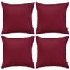 4-Pack 100% Cotton Comfortable Solid Decorative Throw Pillow Case Square Cushion Cover Pillowcase Sublimation Blank Pillow Covers(Cover Only,No Insert)(16x16 inch/ 40x40cm, Wine red) view 1