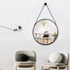 28-Inch Round Mirror, Hanging Mirror, 70CM Wall Mirror, Wall Decoration, with Iron Hook Hanging Ring, Used for Entrance Bathroom Living Room Bedroom (Gold/Black/White) view 2