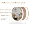 28-Inch Round Mirror, Hanging Mirror, 70CM Wall Mirror, Wall Decoration, with Iron Hook Hanging Ring, Used for Entrance Bathroom Living Room Bedroom (Gold/Black/White) view 3