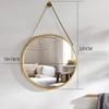 28-Inch Round Mirror, Hanging Mirror, 70CM Wall Mirror, Wall Decoration, with Iron Hook Hanging Ring, Used for Entrance Bathroom Living Room Bedroom (Gold/Black/White) view 4