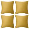 4-Pack 100% Cotton Comfortable Solid Decorative Throw Pillow Case,Thmyo Square Cushion Cover Pillowcase Sublimation Blank Pillow Covers DIY Throw Pillowcase(16x16 inch/ 40x40cm,Mustard Yellow) view 1