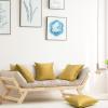 4-Pack 100% Cotton Comfortable Solid Decorative Throw Pillow Case,Thmyo Square Cushion Cover Pillowcase Sublimation Blank Pillow Covers DIY Throw Pillowcase(16x16 inch/ 40x40cm,Mustard Yellow) view 4