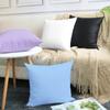 4-Pack 100% Cotton Comfortable Solid Decorative Throw Pillow Case,Thmyo Square Cushion Cover Pillowcase Sublimation Blank Pillow Covers DIY Throw Pillowcase for Sofa(16x16 inch/ 40x40cm,Light Purple) view 3