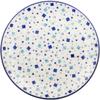 Polmedia Polish Pottery Dinner Plate - Blue Celebration Pattern Handmade in Boleslawiec Poland by Ceramika Artystyczna + Certificate of Authenticity view 1