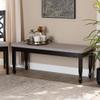 Baxton Studio Corey Modern and Contemporary Grey Fabric Upholstered and Dark Brown Finished Wood Dining Bench view 2