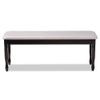 Baxton Studio Corey Modern and Contemporary Grey Fabric Upholstered and Dark Brown Finished Wood Dining Bench view 4