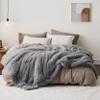 Bedsure GentleSoft Fluffy Grey King Size Blanket for Bed, Thick Soft Sherpa Faux Fur Fleece Bedding Fuzzy Plush Winter Warm Heavy Big Large King Blanket, Cozy Grey Gifts for Men Women, 108x90 view 1