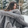 Bedsure GentleSoft Fluffy Grey King Size Blanket for Bed, Thick Soft Sherpa Faux Fur Fleece Bedding Fuzzy Plush Winter Warm Heavy Big Large King Blanket, Cozy Grey Gifts for Men Women, 108x90 view 2