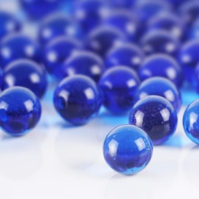CYS EXCEL Cobalt Blue Glass Marble Gemstone Vase Filler (1 LB) | Multiple Color Choices Aquarium Marble Beads | Decorative Mosaic Gem Pebbles (Approx. 80-93 PCS)