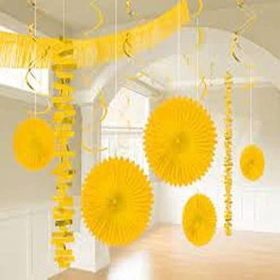 Amscan Mellow Party Decorating Kit-1 Set, Yellow Sunshine