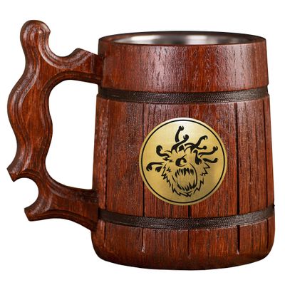 Beholder Beer Stein, Wooden Beer Mug, DnD Beer Stein