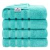 American Soft Linen Luxury 4 Piece Bath Towel Set, 600 GSM 100% Cotton Turkish Bath Towels for Bathroom, 27x54 in Large Bathroom Shower Towels, Turquoise Blue view 1