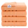 American Soft Linen Luxury 4 Piece Bath Towel Set, 600 GSM 100% Cotton Turkish Bath Towels for Bathroom, 27x54 in Extra Large Bathroom Shower Towels, Malibu Peach view 1