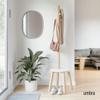 Umbra Pillar Coat Rack, Stool, Clothing Organizer, Umbrella Holder and Hat Organizer, Great for Entryway, White/Natural view 2