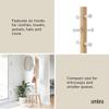 Umbra Pillar Coat Rack, Stool, Clothing Organizer, Umbrella Holder and Hat Organizer, Great for Entryway, White/Natural view 4