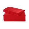Apsley Linen Solid Color Egyptian Cotton 4-PCs Sheet Set Fits Mattress 26-28'' Deep Pocket Luxurious Bedding Set Premium Heavy Quality Sateen Weave Silky Soft Breathable (Emperor, Red) view 1