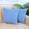 4-Pack 100% Cotton Comfortable Solid Decorative Throw Pillow Case,Thmyo Square Cushion Cover Pillowcase Sublimation Blank Pillow Covers DIY Throw Pillowcase for Sofa(20x20 inch/ 50x50cm,Sky Blue) view 2