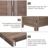 3 Panel Wood Room Divider 4.3 Ft Tall Privacy Wall Divider 67.7" x 16.9" Each Panel Folding Wood Screen for Home Office Bedroom Restaurant Brown view 4