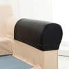 wistaria251 2Pcs Stretchy Armrest Covers, PU Leather Arm Caps Sofa Armrest Protectors, Waterproof Home Comfortable Elastic Waterproof Couch Arm Chair Slipcovers view 4