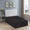 550-TC Egyptian Cotton Dust Ruffle/Bed Skirt King Size 1-Pieces Split Corner Tailored Bed Skirt 24" Inch Drop Length Black Solid view 3
