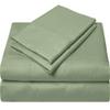 Apsley Linen Solid Color Egyptian Cotton 4-PCs Sheet Set Fits Mattress 26-28'' Deep Pocket Luxurious Bedding Set Premium Heavy Quality Sateen Weave Silky Soft Breathable (King, Sage Green) view 1