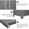 3 Panel Wood Room Divider 5.7 Ft Tall Privacy Wall Divider 67.7" x 16.9" Each Panel Folding Wood Screen for Home Office Bedroom Restaurant Gray view 4