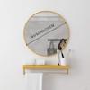 15.7''- 27.6'' Bathroom Mirror with Shelf Wall Mounted Mirror Round Gold view 3