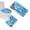 Amagical Sea World Fish and Wild Marine Animals in Ocean Pattern 16 Piece Bathroom Mat Set Shower Curtain Set Bath Mat Contour Mat Toilet Cover Waterproof Shower Curtain with 12 Hooks view 3