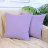4-Pack 100% Cotton Comfortable Solid Decorative Throw Pillow Case,Thmyo Square Cushion Cover Pillowcase Sublimation Blank Pillow Covers DIY Throw Pillowcase for Sofa(20x20 inch/ 50x50cm,Light Purple) view 2