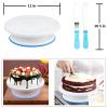 YOQXHY Cake Decorating Kit, 248 Pcs Baking Supplies Tools with Cake Turntable, Leveler, 24 Numbered Icing Tips, 2 Spatulas, 3 Scrapers, 2 Couplers, 50 Cupcake Liners, 100 Pastry Bags & More, (Blue) view 3