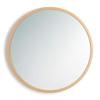 40-70cm Solid Wood Mirror, Round Wall Mounted Mirror, Natural, for Bathroom/Bedroom/Wardrobe view 1