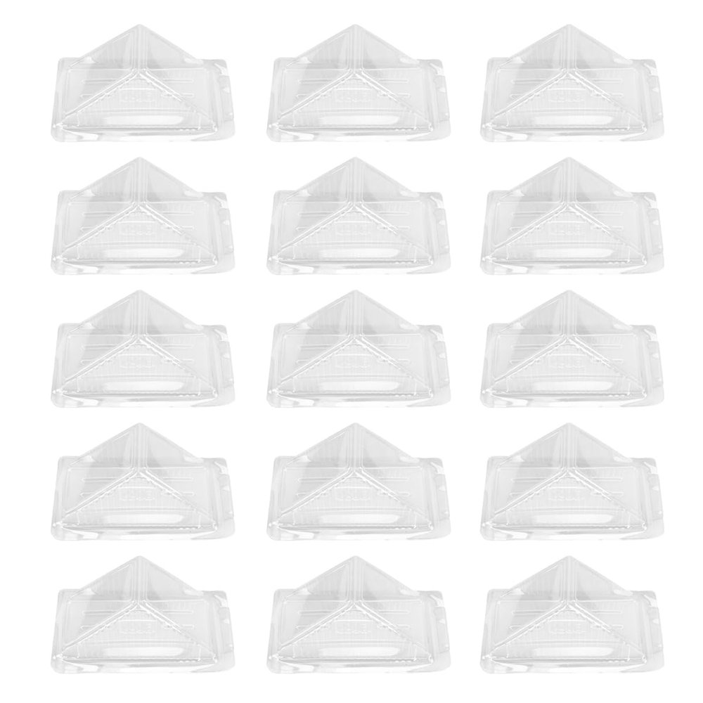 Hemoton 100Pcs Clear Plastic Sandwich Packing Box Triangle Sandwich Holder Transparent Container for Takeout and Lunch Packing