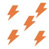 Lightning Wall Decal/Mini Lightning Decals/Gold 72 Lightning sticker/Kids wall decal/Nursery decal/custom living room/gift view 1