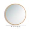 40-70cm Solid Wood Mirror, Round Wall Mounted Mirror, Natural, for Bathroom/Bedroom/Wardrobe view 2