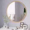40-70cm Solid Wood Mirror, Round Wall Mounted Mirror, Natural, for Bathroom/Bedroom/Wardrobe view 4