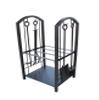 Everflying Fireplace Log Rack with 4 Tools Indoor Outdoor Fireside Firewood Holders Lumber Storage Stacking Black Wrought Iron Logs Bin Holder for Fireplace Tool view 3