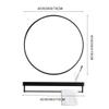 15.7''- 27.6'' Wall Mounted Round Mirror with Hanging Hooks Modern Metal Framed Vanity Mirror for Bathroom, Hallway, Bedroom(Black) view 2