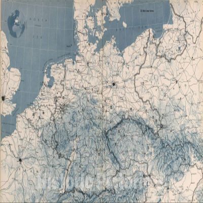 World War II Western Front Military Map 1944 - Historical Atlas Print - 70in x 44in