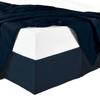 550-TC Egyptian Cotton Dust Ruffle/Bed Skirt King Size 1-Pieces Split Corner Tailored Bed Skirt 22" Inch Drop Length Navy Blue Solid view 2